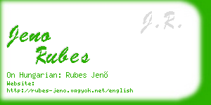 jeno rubes business card
